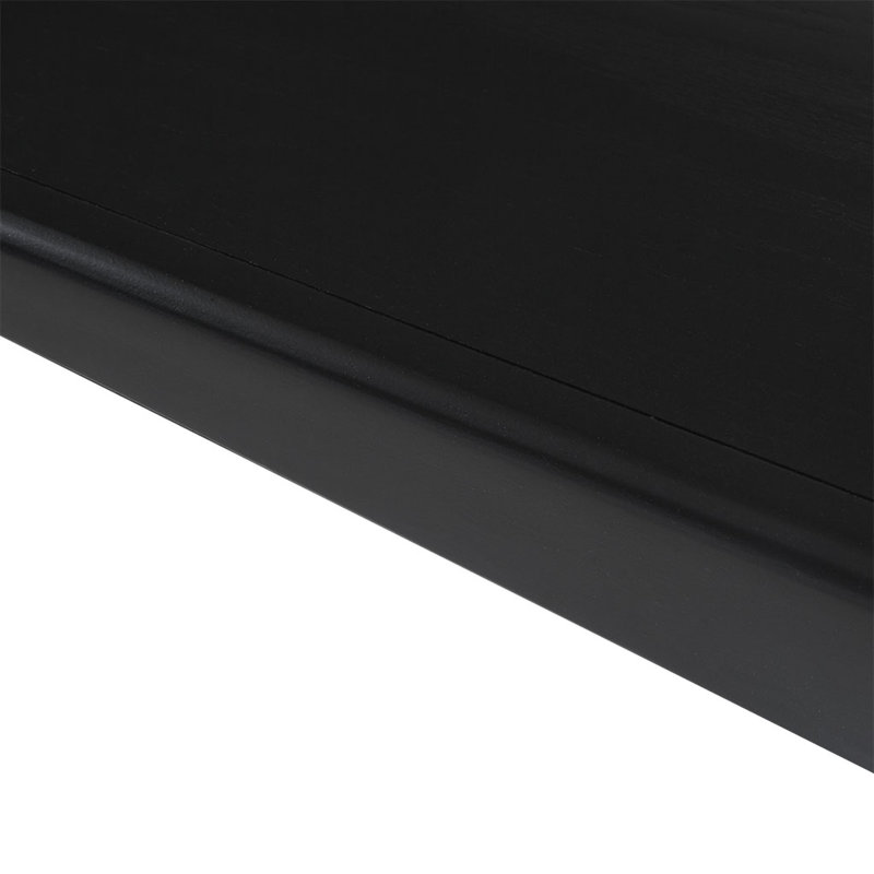 Table basse Parker avec tablette de rangement, Noir