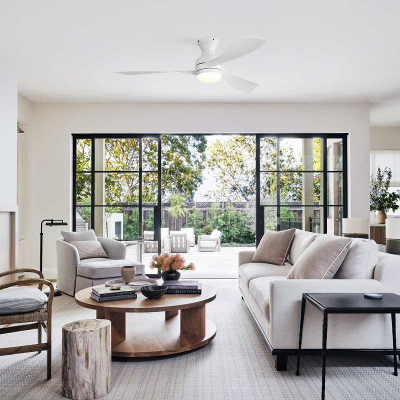 52-Inch Ceiling Fan With Light And Remote, White