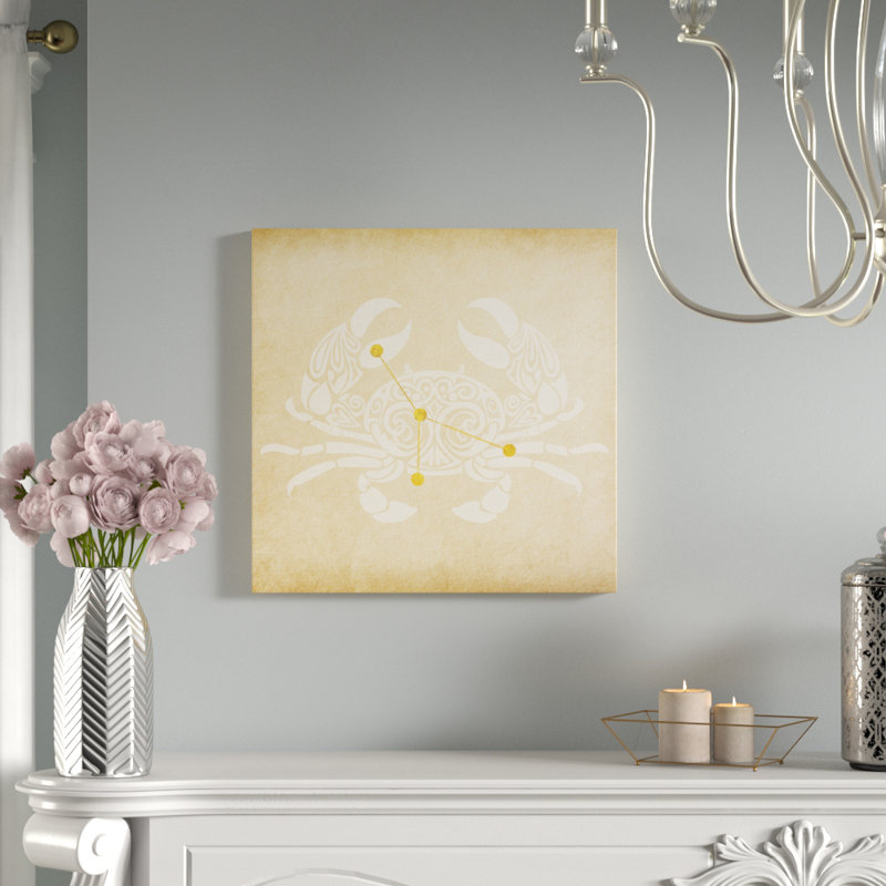 «Caring Shellfish with Constellation», impression sur toile tendue, Papier d'art encadré noir, Blanc