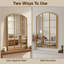 Miroir mural arqué quadrillé à angle droit, doré et noir, pour le salon, la chambre à coucher et le vestibule-87716628-87716632