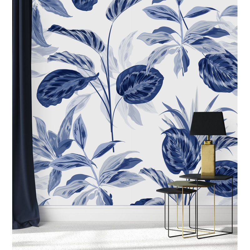 Floral Wall Mural, 100" L x 100" W, Paper