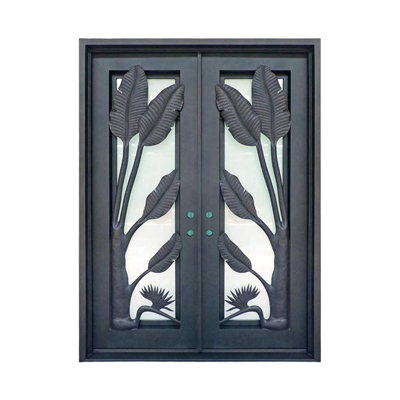 Paradise Leaf Nature-Inspired Iron Door