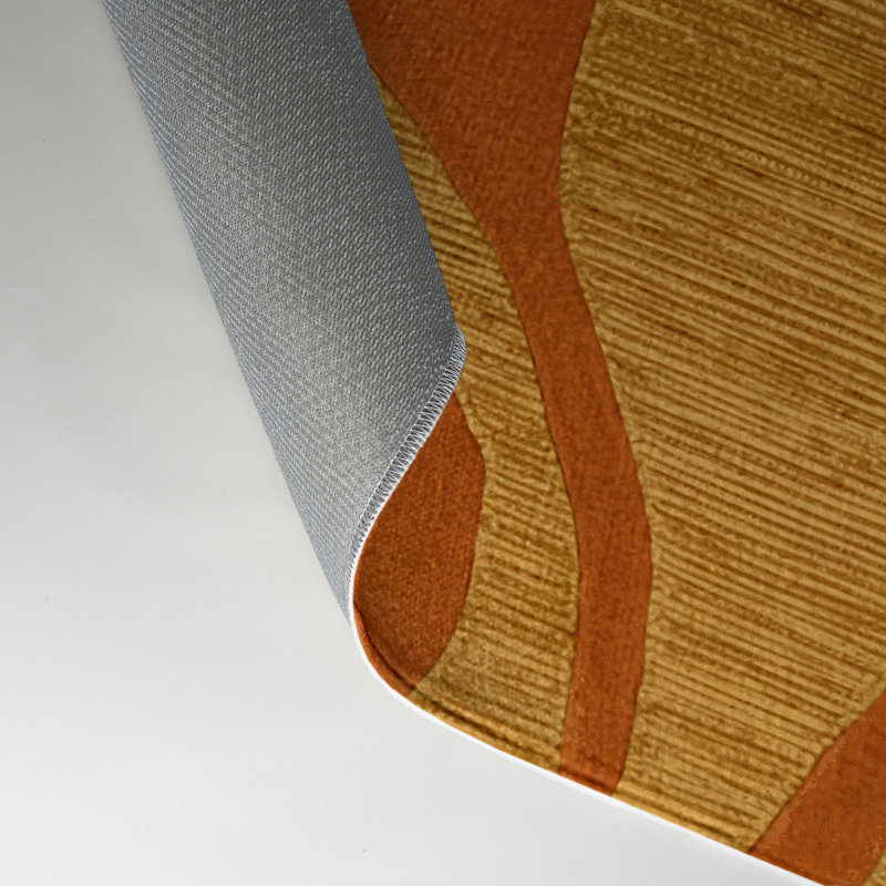 Tapis brun abstrait intérieur et extérieur, Rectangle 9 pi x 12 pi