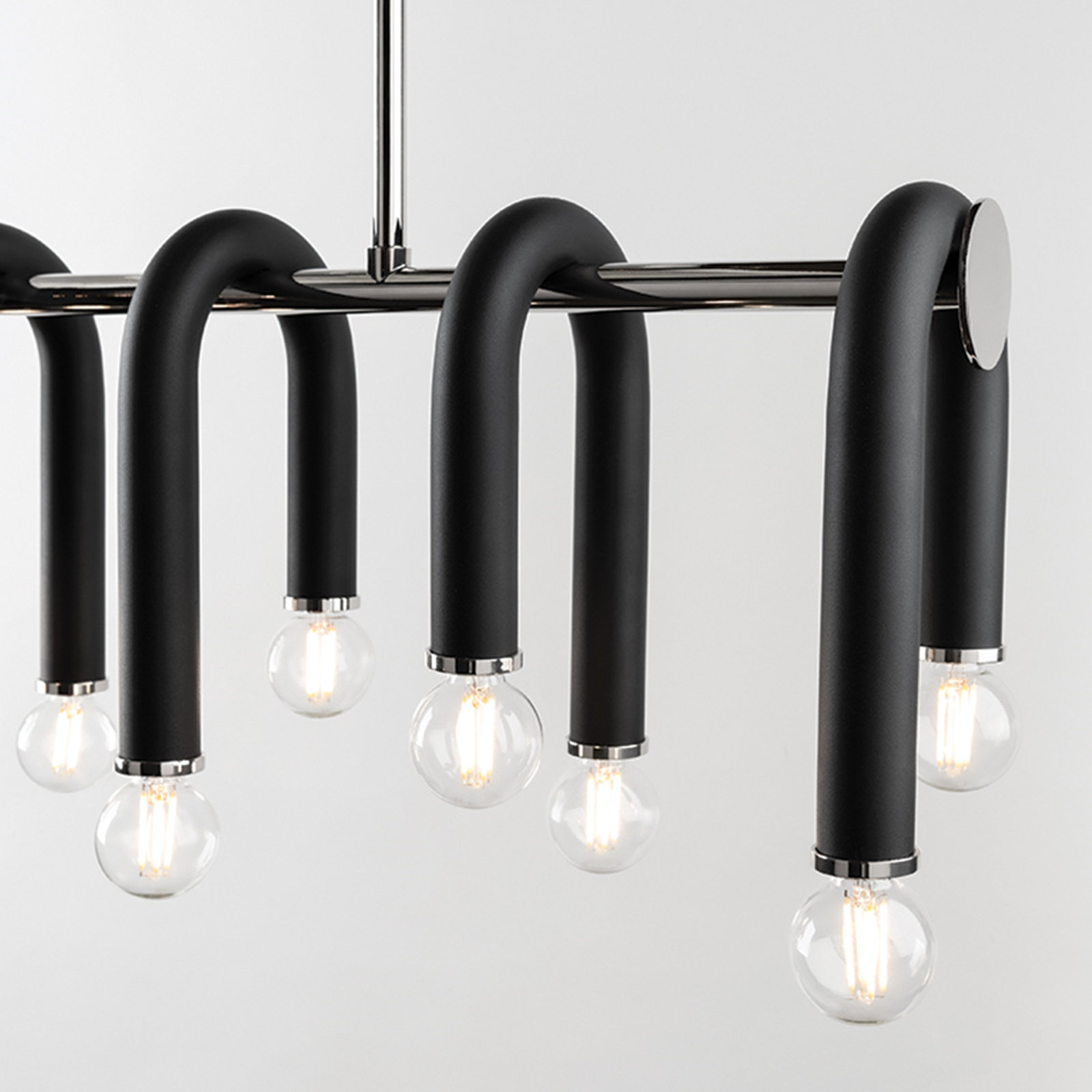 Rhea 14 Light Dimmable Pendant, Polished Nickel