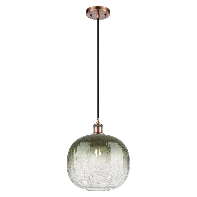 Ballston - Culpepper - Mini-luminaire suspendu à cordon 1 lumière 11 po, Ardoise, Cuivre antique