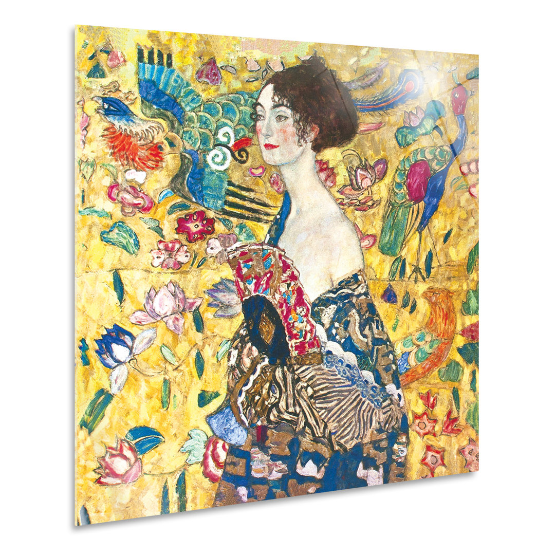 Kunstdruck Lady with Fan von Gustav Klimt