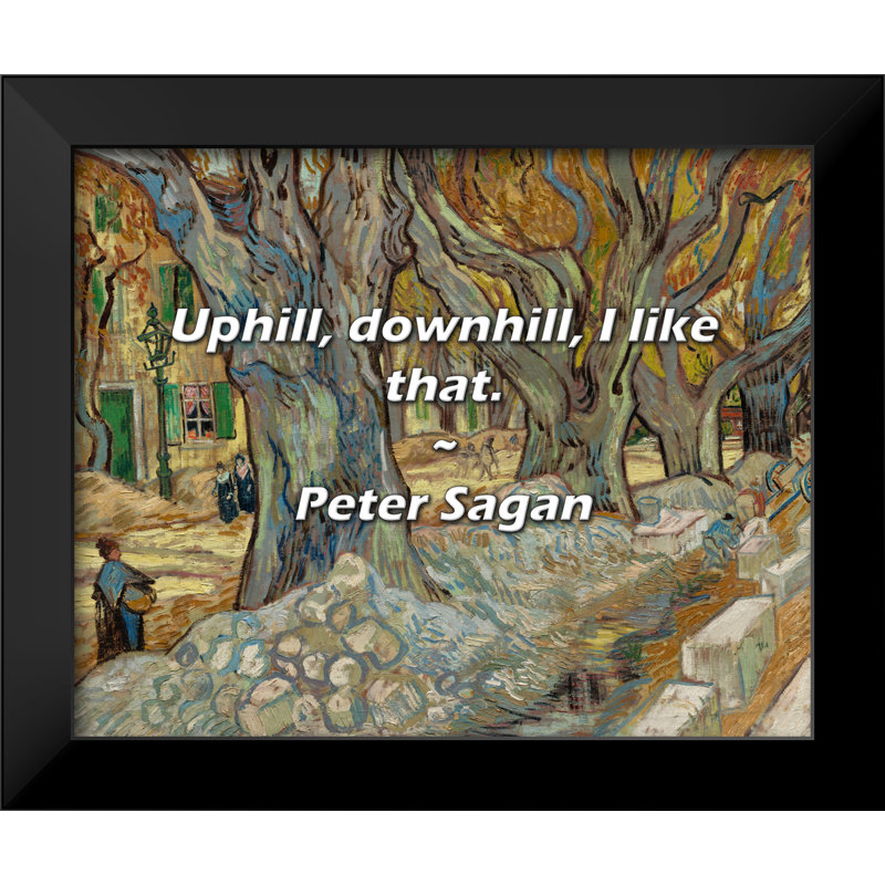 Peter Sagan Quote: Uphill, downhill, I like that.