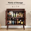 Buffet avec portes en rotin, armoire d'appoint rétro