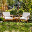3 Pieces Outdoor Conversation Set With Cushion