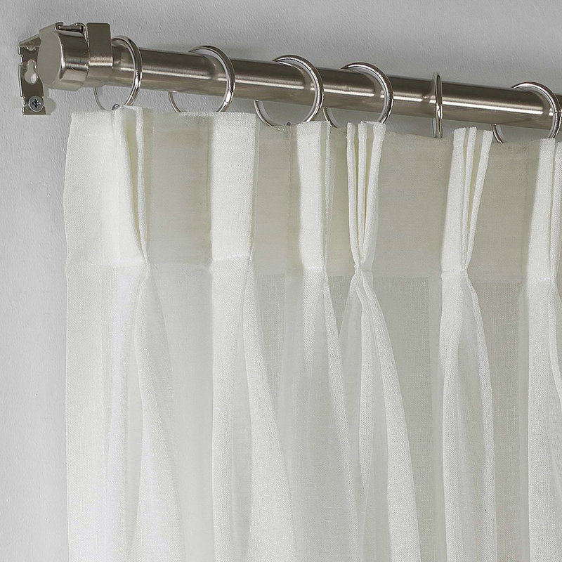 Sheer Single Curtain Panel, Off White, 190cm Width x 145cm Drop
