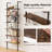 6-tier Ladder Shelf 72 Inches Industrial Wall Mounted Bookshelf-1828496360