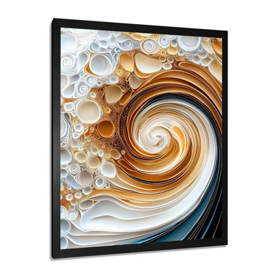 Blue & White Coastal Underwater Abstract Spiral II - Abstract Spirals Wall Art