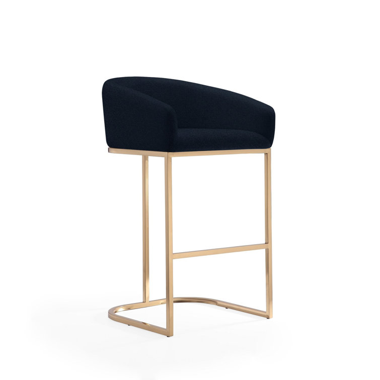 Lioba Upholstered Counter Stool with Metal Frame
