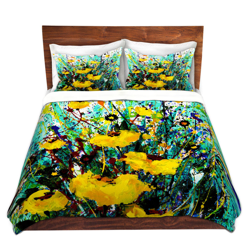 Ensemble de housse de couette en microfibre DiaNoche par Kathy Stanion - Golden Beauty