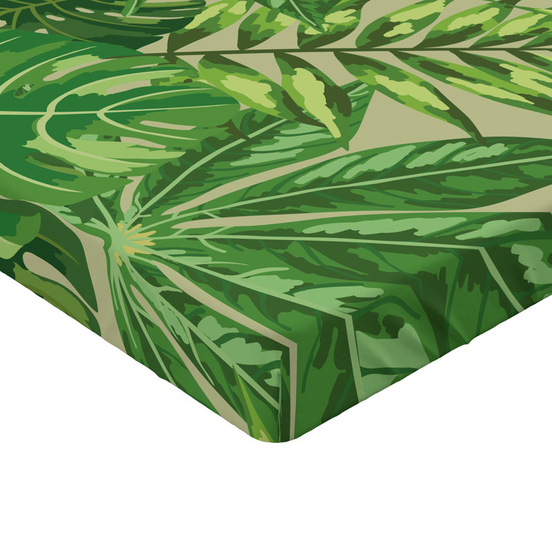 Drap-housse Ambesonne, paquet de 2, Drap-housse grand, Vert pomme, vert fougère / floral
