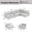 Canapé modulaire rembourré 4 pièces avec dossier coussiné 4 pièces-131637122