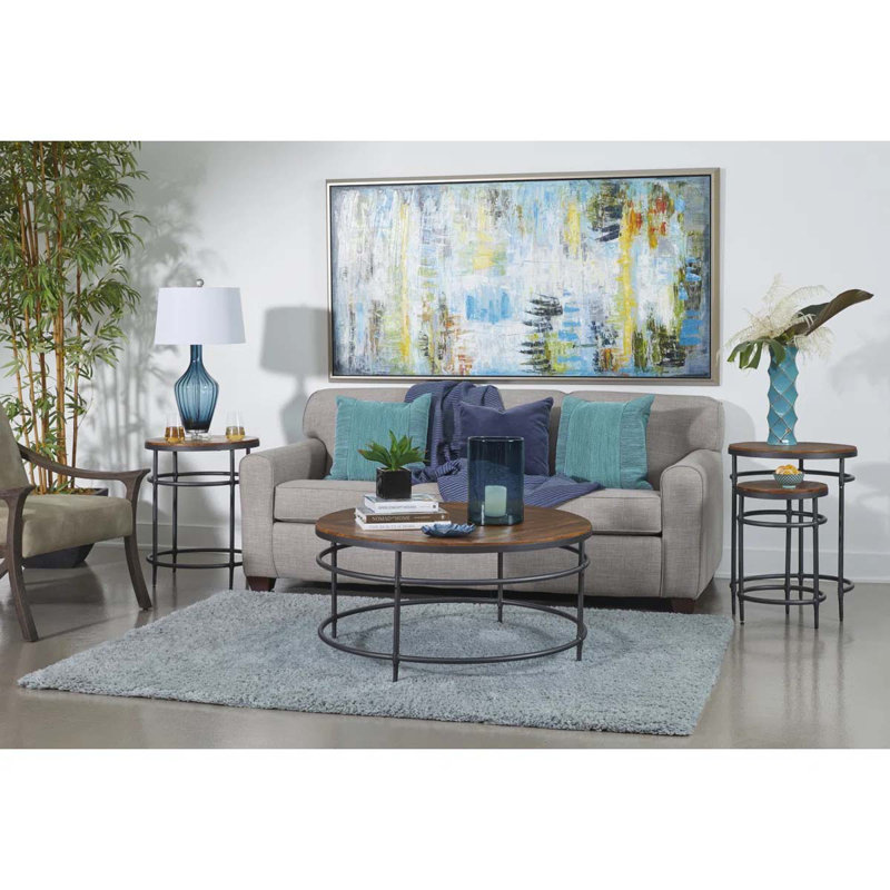 Yazlen Solid Wood Top End Table