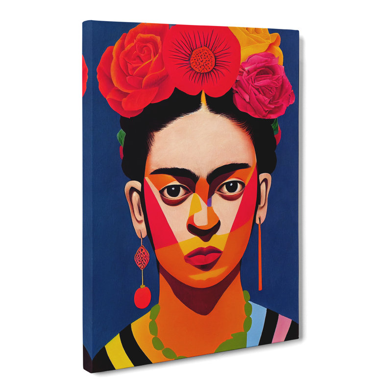 CAN-V0523-1060X Frida Kahlo Modern - Wrapped Canvas Print, 76cm H x 50cm W x 3cm D