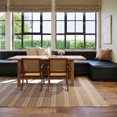 Nate Berkus York Striped Wool Cozy Area Rug