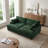 Oversized Upholstered Green Chenille Sleeper Sofa Bed Lounge sofa with Armrests & Throw Pillows-2021870856