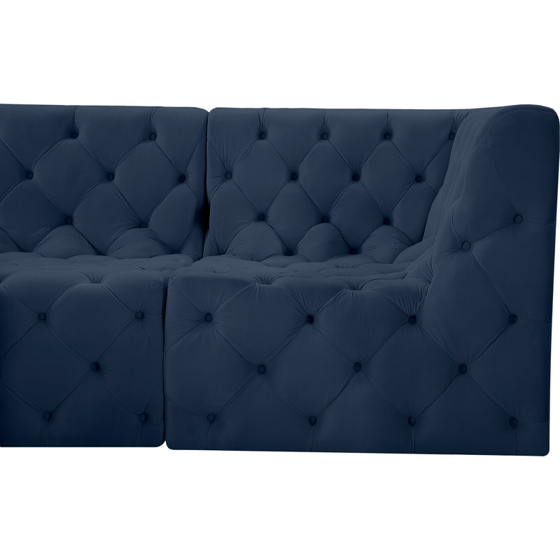 Canapé modulaire Klecka, Velours bleu marine