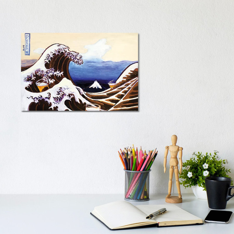 Beer Wave by Scott Clendaniel - Wrapped Canvas Print, 20.32 cm H x 30.48 cm W