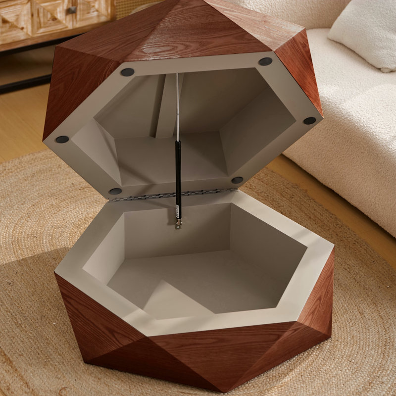 Table basse 36,61 po, Brun-roux