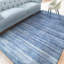 Tapis rectangulaire noué à la main bleu-70695953