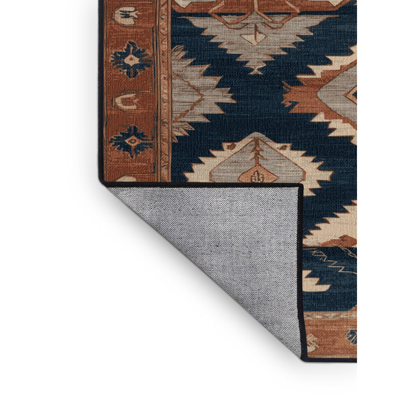 Tapis brun lavable à la machine, Carré 8 pi