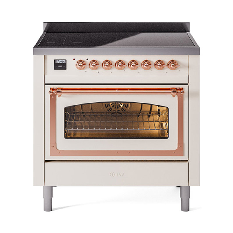 ILVE Nostalgie II Noblesse 36 in Induction Range, Antique White/Copper