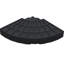 Base de parasol de patio décalée, 4 pièces rondes robustes, 52 litres d'eau ou capacité de sable de 112 lb, extérieur en porte-à-faux noir 52L Water / 112