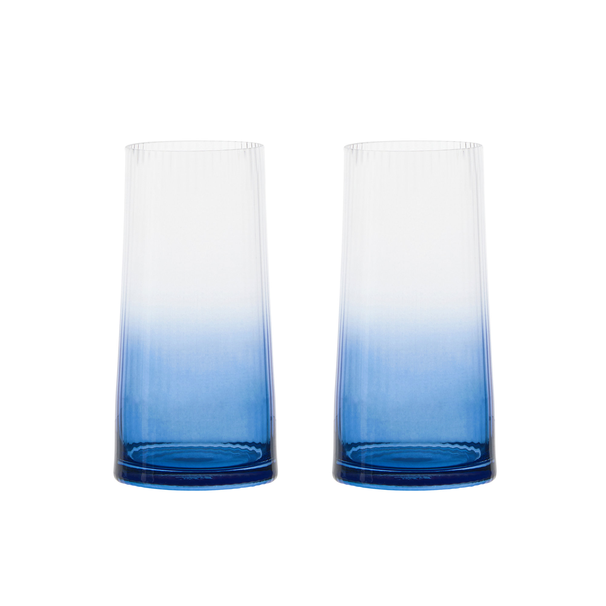 Zoya 18.5oz. Glass Highball Glass Glassware Set, Blue
