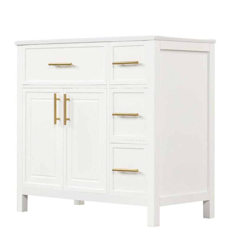 Yeidan 36'' Single Bathroom Vanity with Ceramic Top