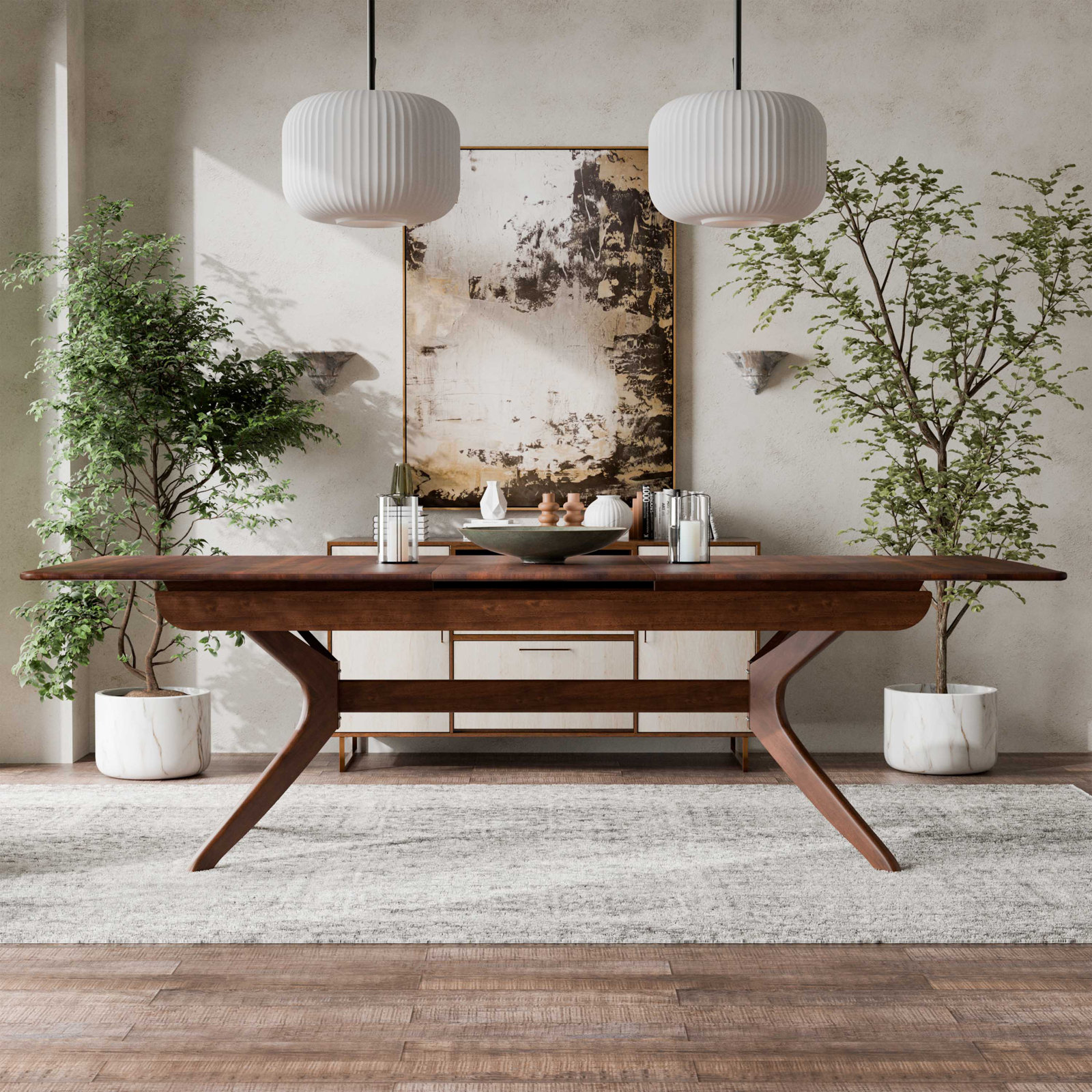 Rozella Extendable Dining Table, 30"H x 102"L x 41.5"