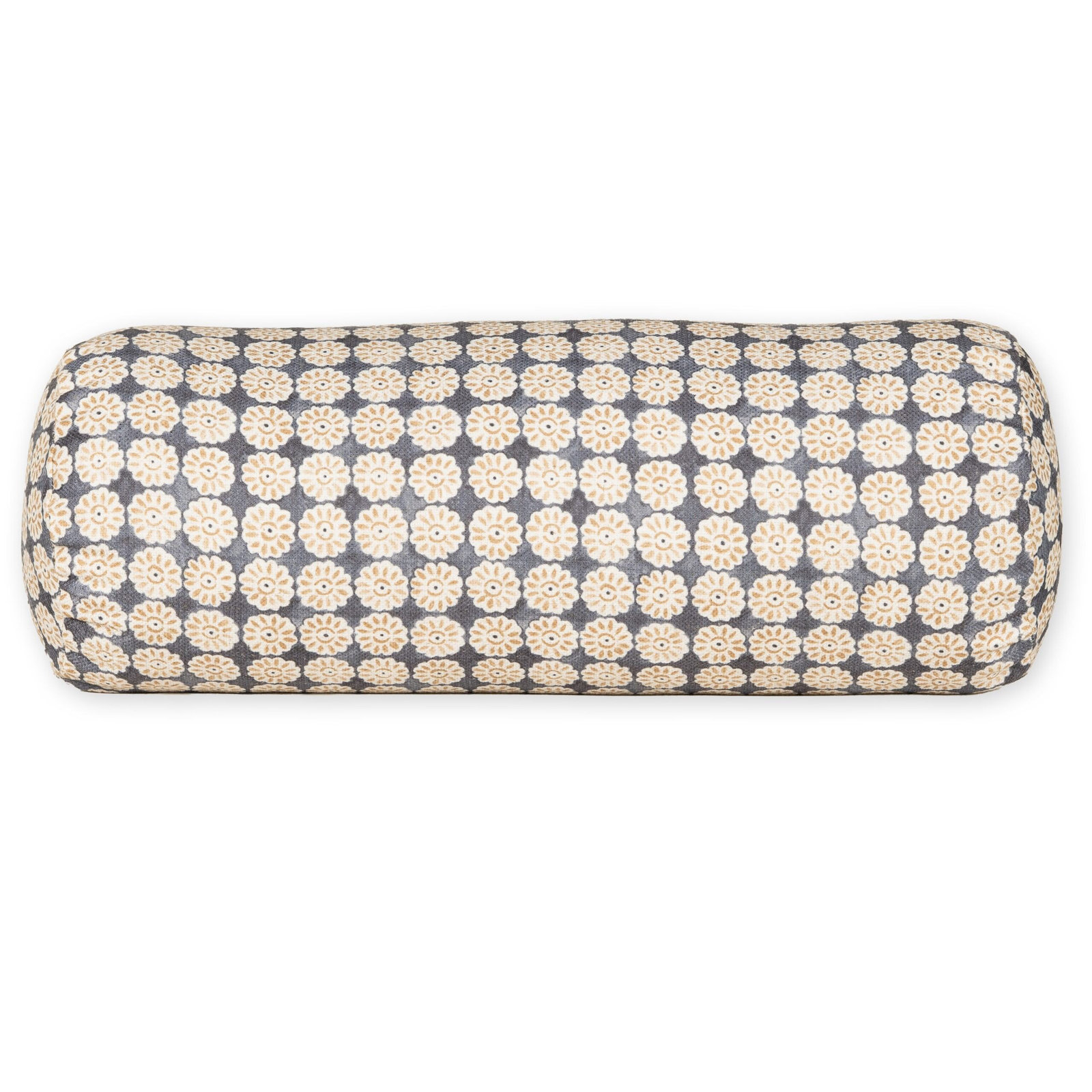 Hansah Throw Pillow, Ink Geometric, Bolster 8"H x 21"W, Polyester