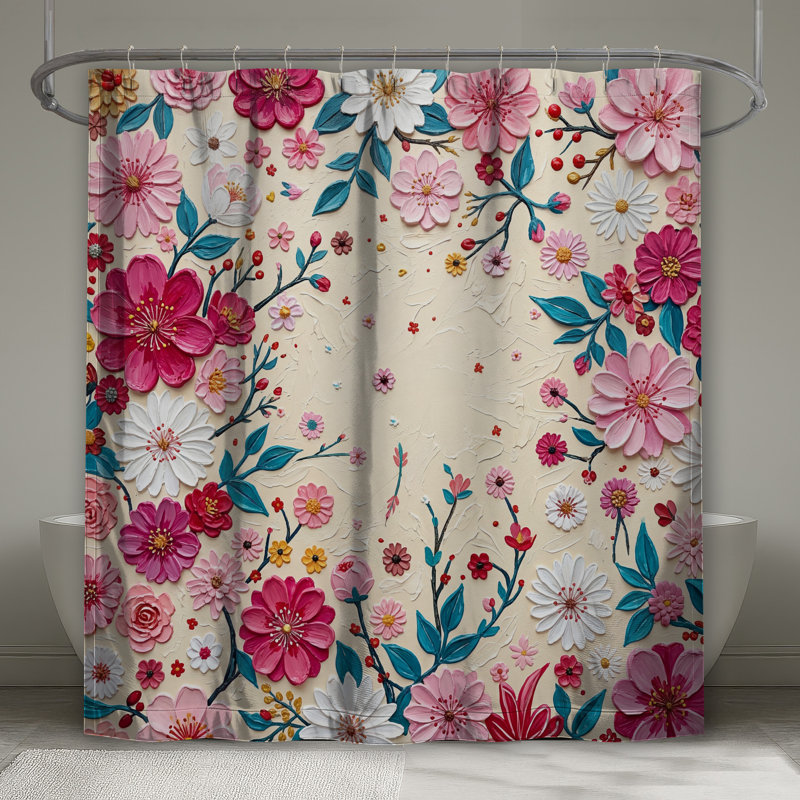 Rideaux de douche Floral, L 70 po x H 72 po