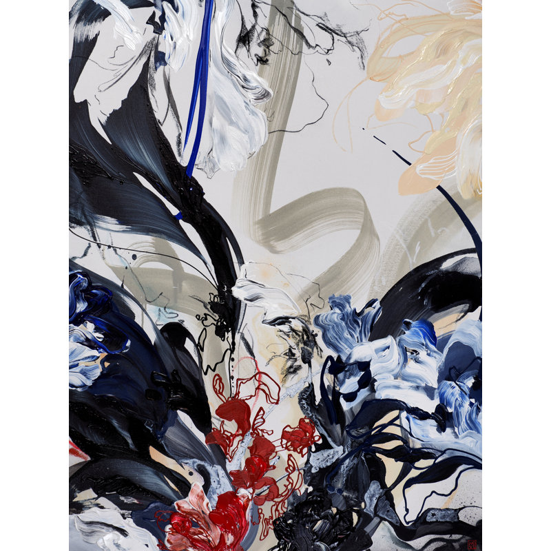 Astral Kimono Print by Novi Lim, Black Framed Paper, 20" H x 16" W