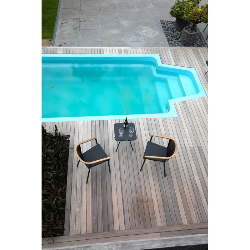 Riad Outdoor Dining Armchair, Anthracite, No Cushion