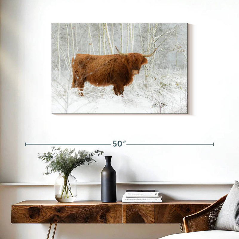 Brampt Winter Highland Cow, H 24 po x l 36 po
