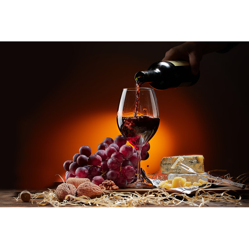 Wine - Wrapped Canvas Print, 81cm H x 122cm W x 3.8cm D