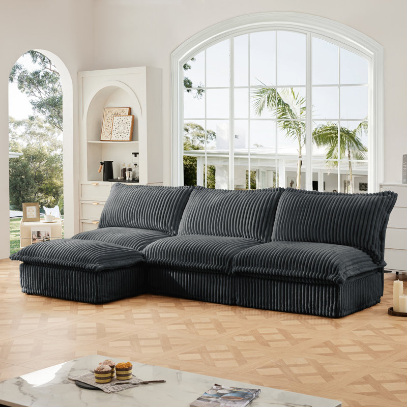 Canapé modulaire en velours côtelé Modular Comfort