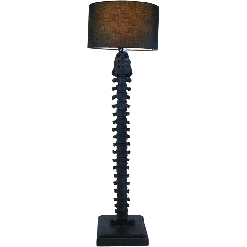Grande lampe de table en forme d'anatomie humaine à os vertébral avec os et dos vertébré
