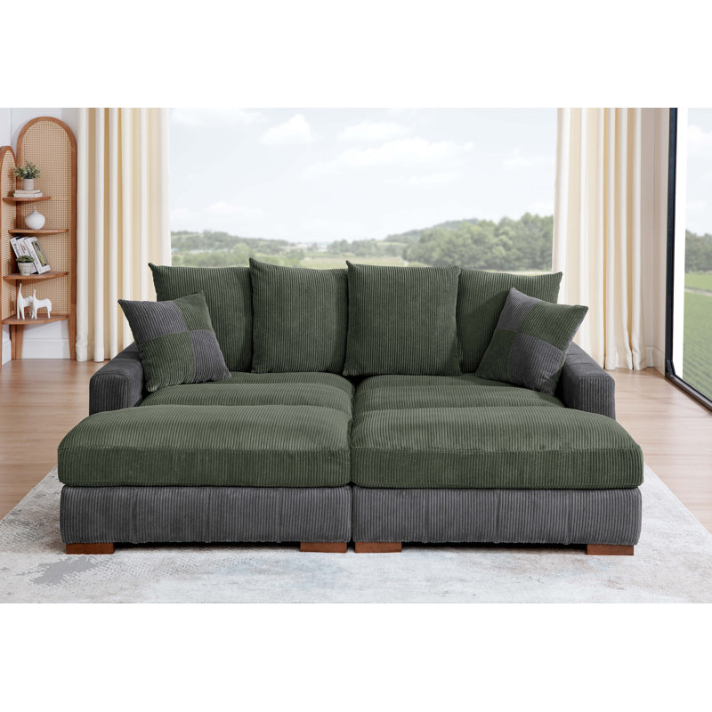 Canapé modulaire Coastal Luxe, Vert / Gris
