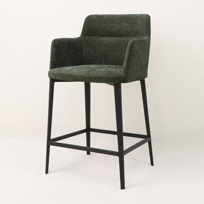 Tabouret de bar et de comptoir Jahnke Earle, Tabouret de comptoir (siège d'une hauteur de 25 p, Vert forêt