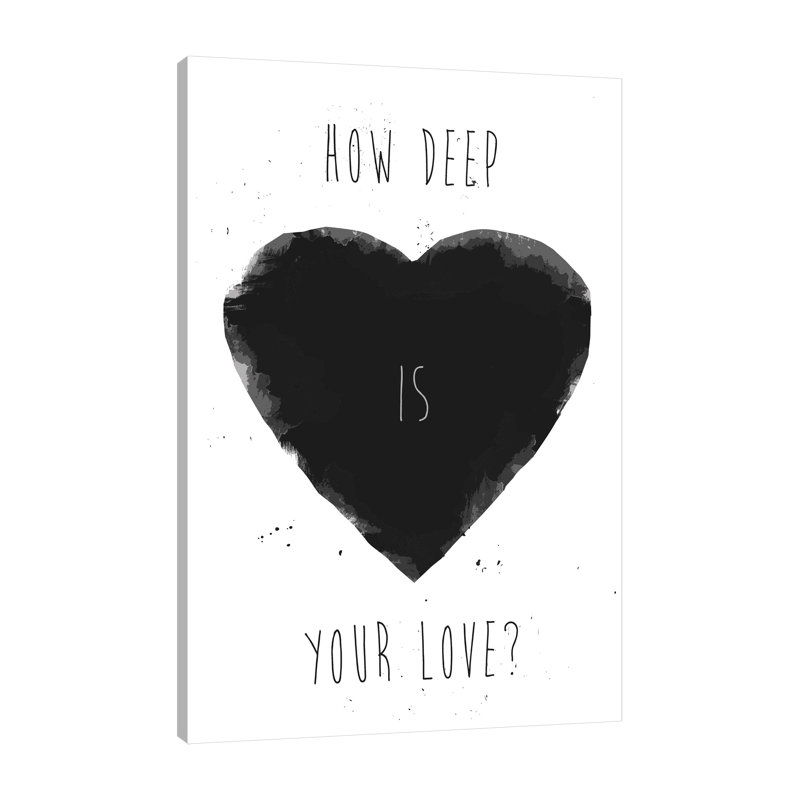 «How Deep Is Your Love», toile tendue par Balazs Solti, H 60 po x l 40 po x P 1,5 po