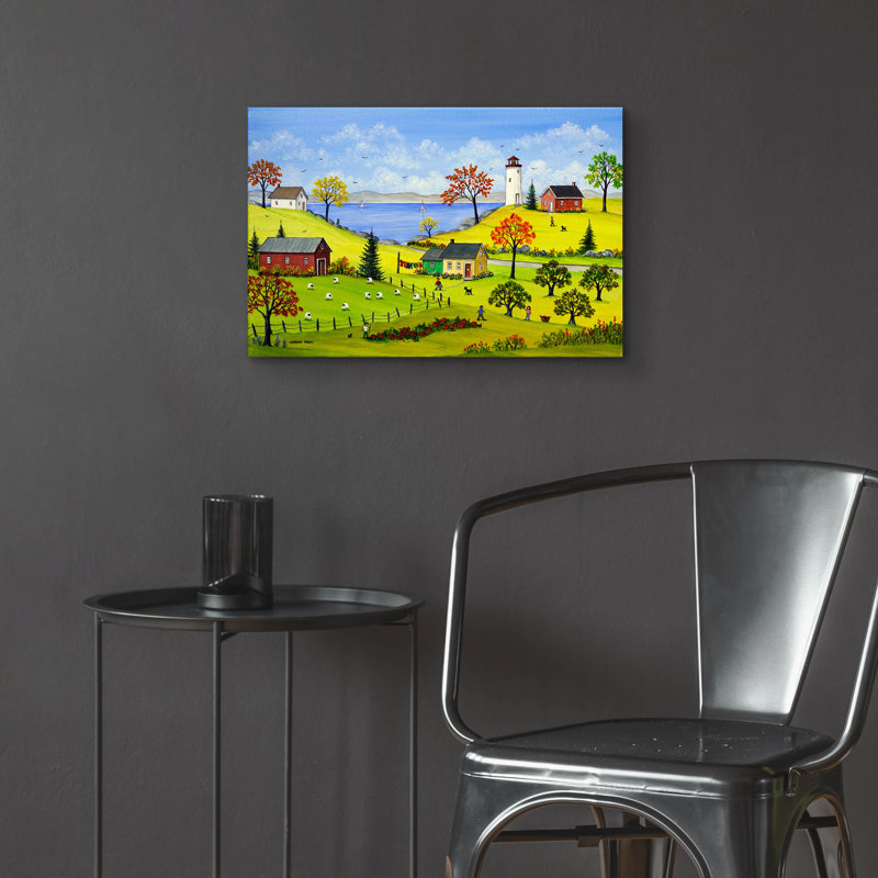 «Bucolique Autumn» par Sharon Mark, art en verre acrylique, H 16 po x l 24 po x P 0,2 po