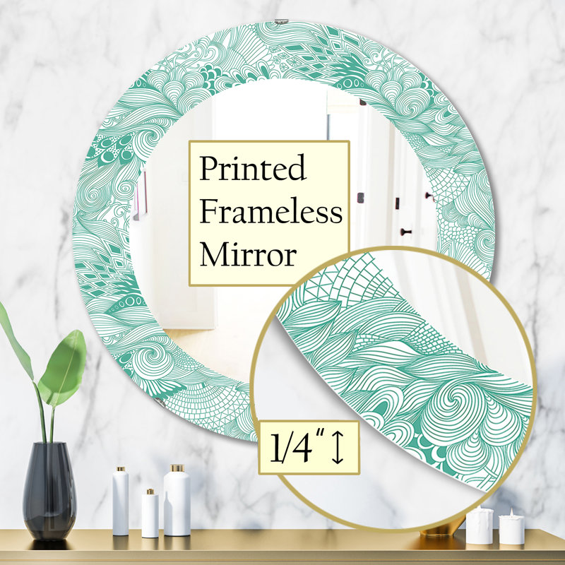 Miroir d'appoint moderne sans cadre, H 31,5 po x l po