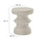 Table d'appoint d'extérieur ronde 15,75 po Terza