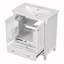 Meuble-lavabo simple 30 po avec comptoir en céramique Seidule-593392861