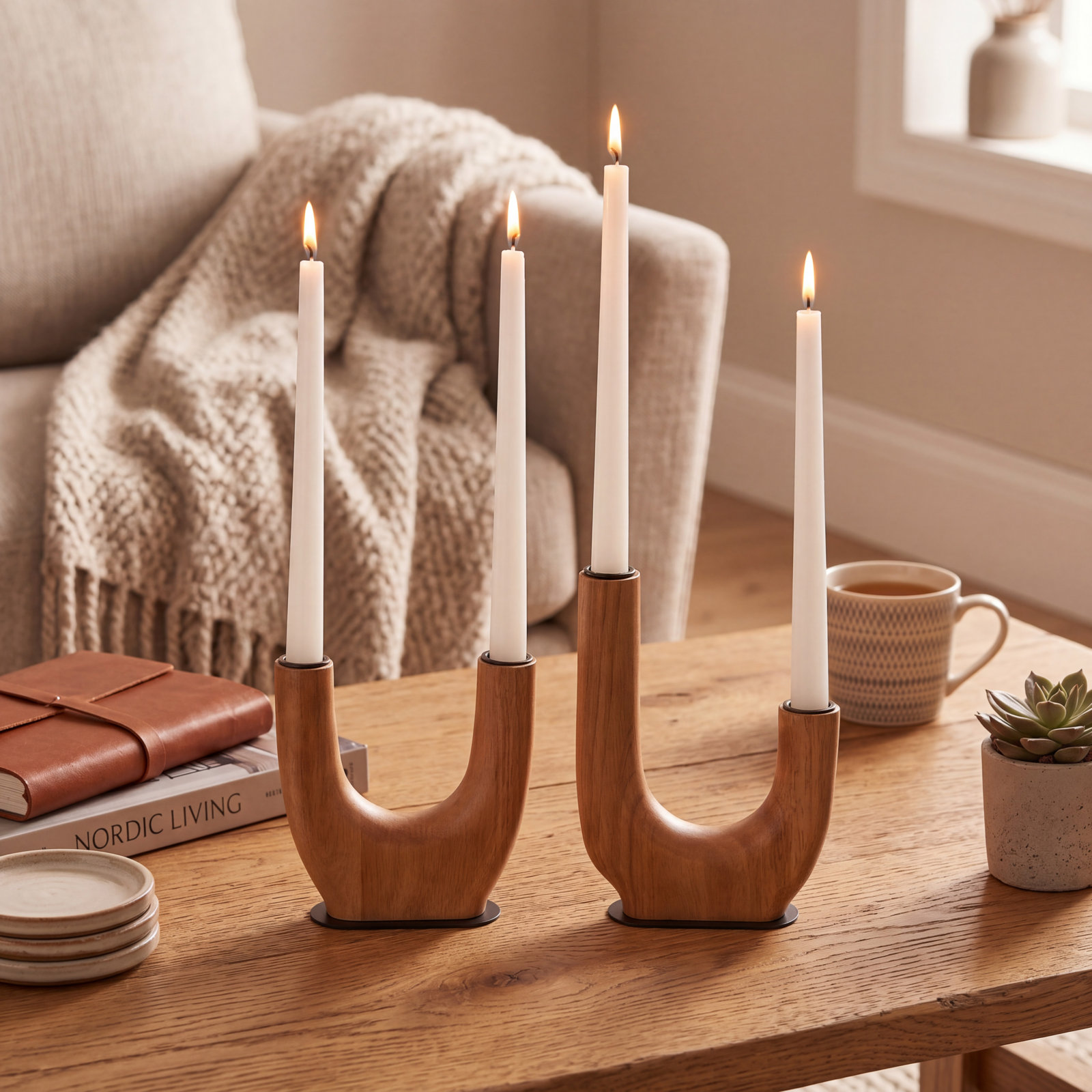 Handcrafted Wood Candle Accessories